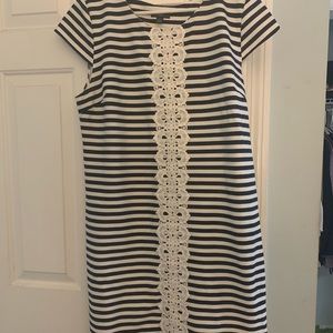 Womens R&K blue and white striped dress. Size 18